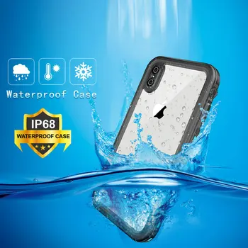 

Waterproof case IP68 for Apple iPhone Xs Max Water Proof Case Coque iPhone X Max Case 360 Protect TPU+PC for iPhone Xs Max Case