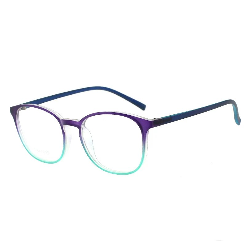 Logorela оправа для очков TR90 очки для близорукости круглая оправа Ретро оправа для очков - Цвет оправы: Синий