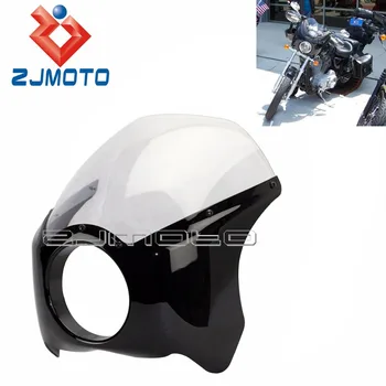

Black Headlight Plastic Front Windshield Headlight Fairing For Harley Motorcycle Headlight Cover