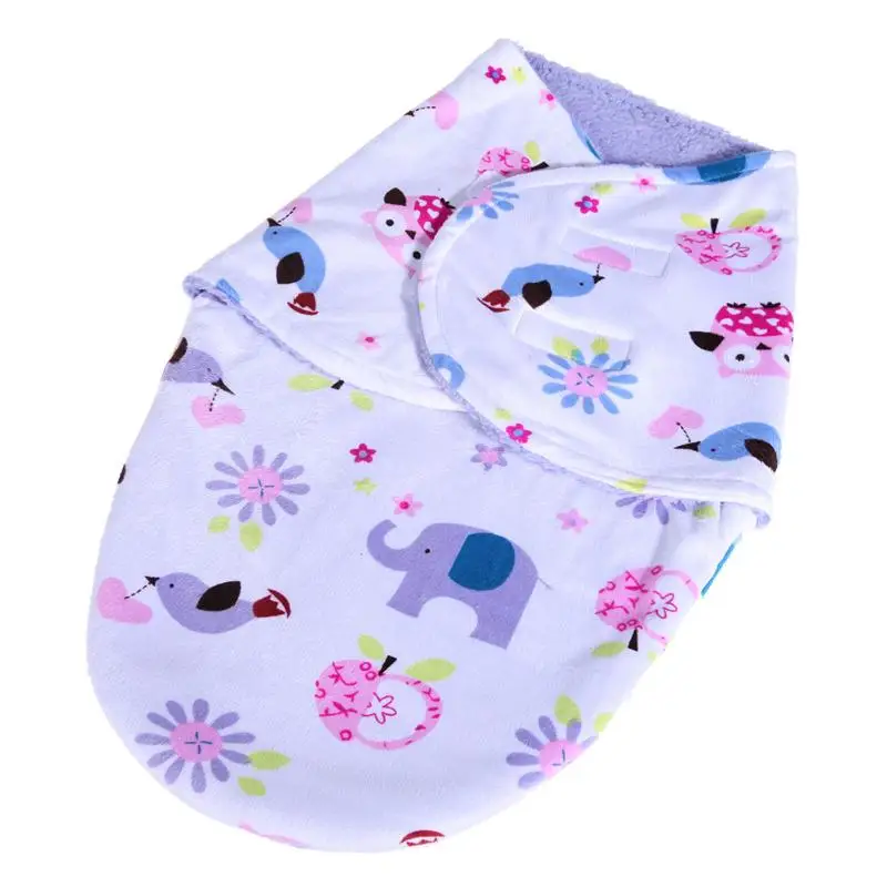 Мультяшный узор форма конверта детское одеяло для новорожденных спальный мешок мягкий короткий плюшевый двухслойный для малыша