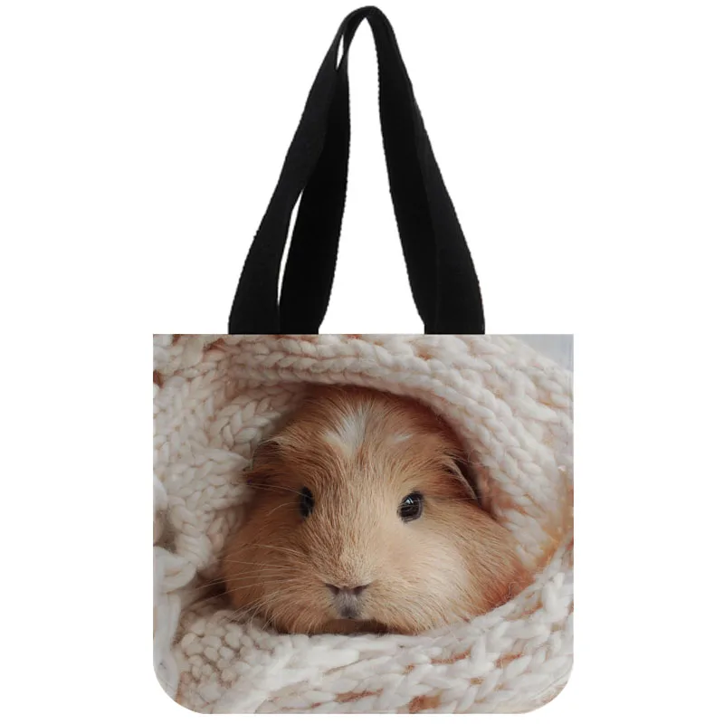 

Custom guinea pig print canvas tote bag customized eco bags custom made shopping bags with logo