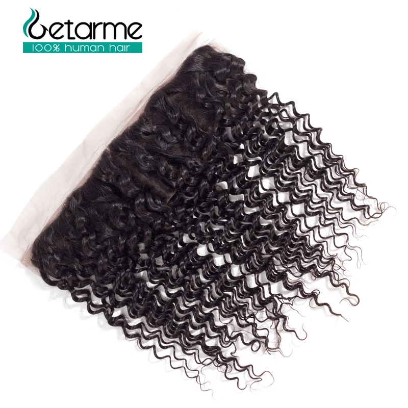 Getarme Malaysian Deep Wave 13x4 Lace Frontal with Bundles Non Remy Human Hair Bundles With Closure Natural Color
