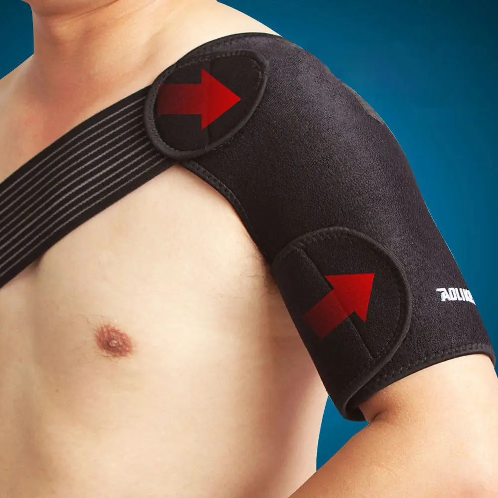 NEWAdjustableBlackSingleShoulderGuardSupportArthritisBrace
