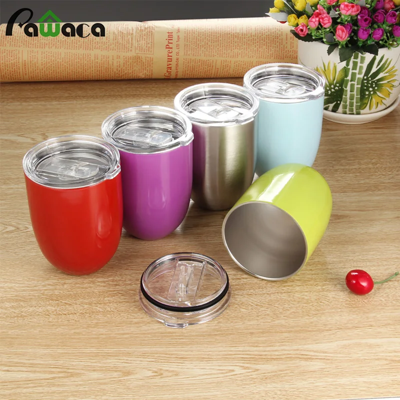 

10oz Portable Stainless Steel Wine Glass Eggshell Double Layer Vacuum Cup-Safe Shatterproof Unbreakable Dishwasher Drinking Cup