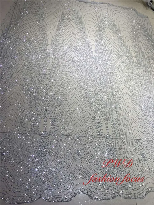 Блестящая Алмазная блестящая сетчатая ткань свадебное платье кристальная белая клееная блестящая трендовая сверкающая Ткань для шитья своими руками - Цвет: silver