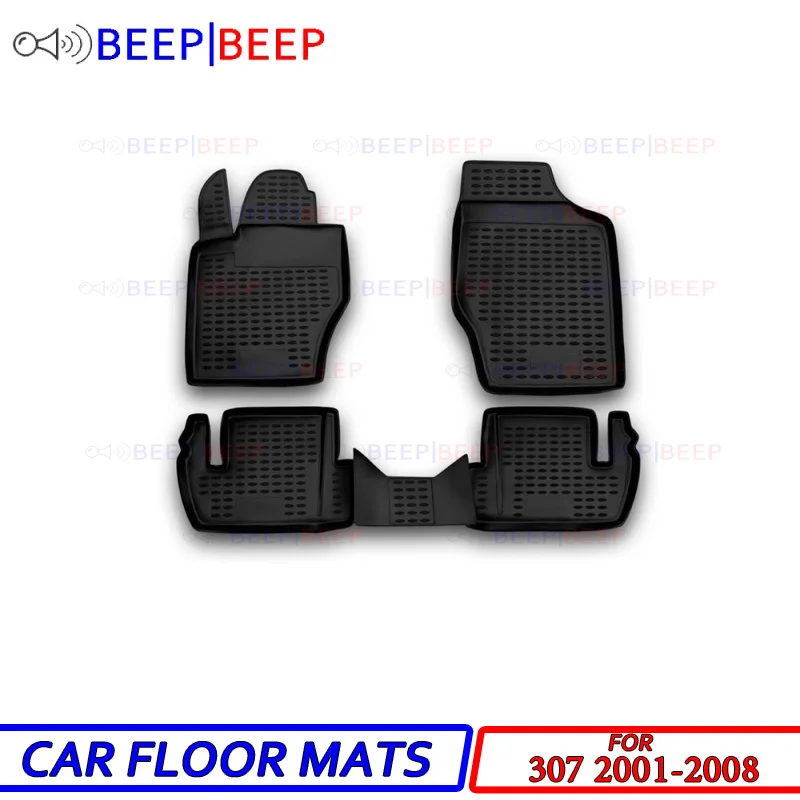 

For Peugeot 307 2001-2008 car floor mats carpets auto floor mat dust proof water proof car styling interior decoration