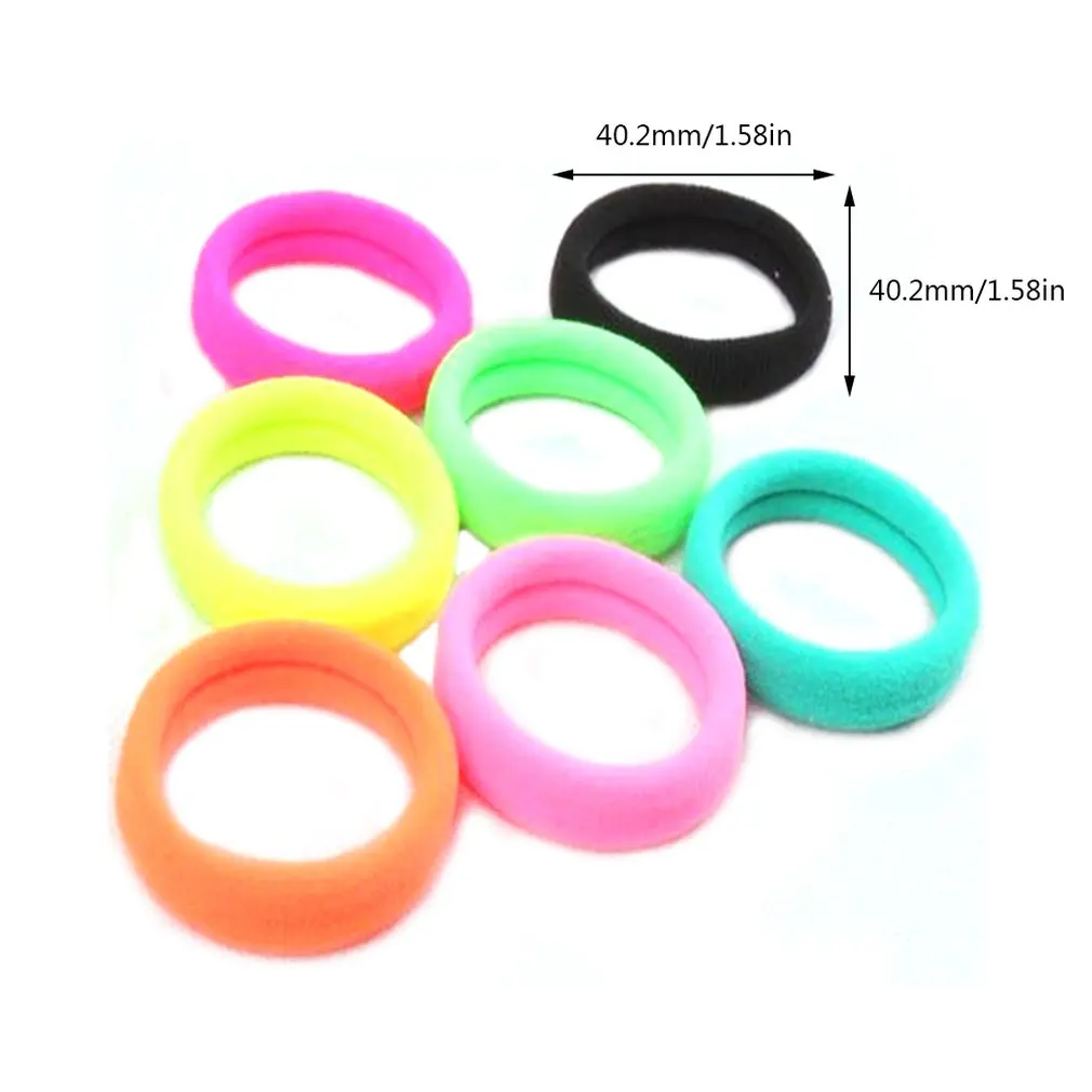 Candy Color Elastic Ring Hair Rope Band Women Ponytail Holder Solid Color Hair Bands Ring Hair Styling Accessories