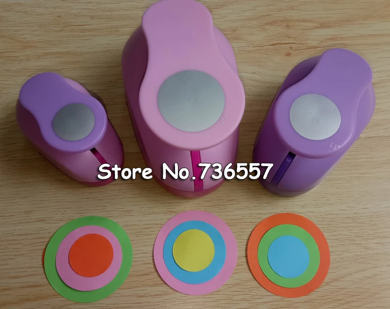 Free shipping 3pcs circle (1 inch+1.5 inch+2 inch )craft punch set