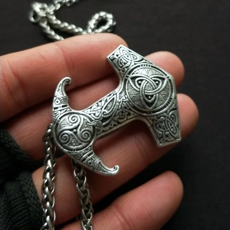 Odin кулон с вороном Vikingos Тор молот Мьёльнир Triskele троица Викинг ювелирное ожерелье Valknut Vegvisir Руна славянская викинга