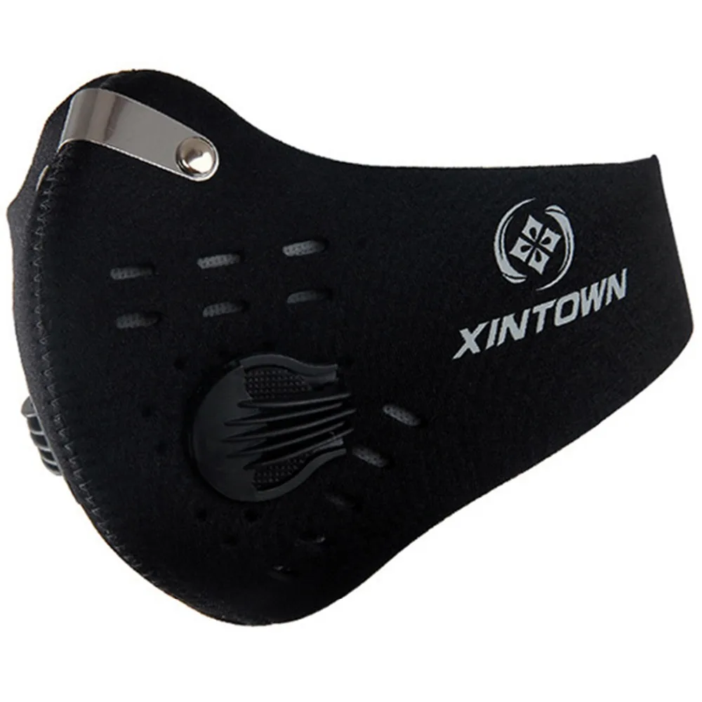 

Dual Valve Riding Pro Cycling Masks Windproof Bicycle Face Mask Activated Carbon Dustproof Sports Running Mask
