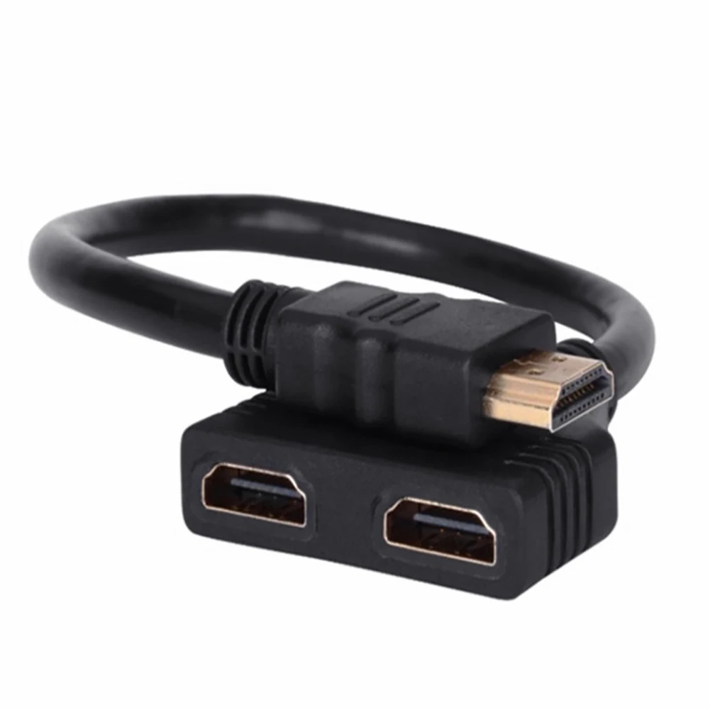 DOONJIEY 4K HDMI 2,0 кабельный разделитель адаптер конвертер 1 в 2 выхода HDMI штекер 2 HDMI UHD 0,3 м конвертер для мультимедийных устройств