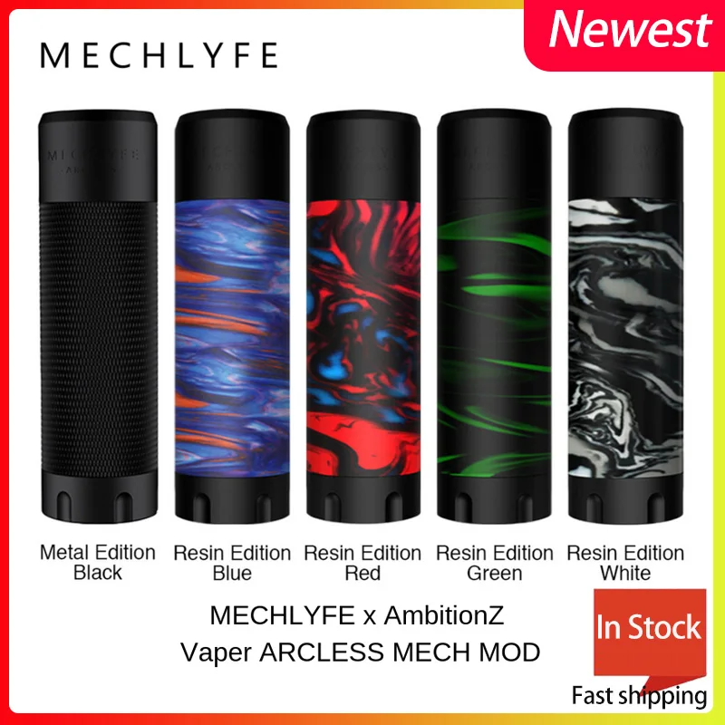 

Original MECHLYFE x AmbitionZ VapeR ARCLESS MECH MOD Electronic cigarette vape NO battery 510 Thread vs MECH pro/rincoe mechman