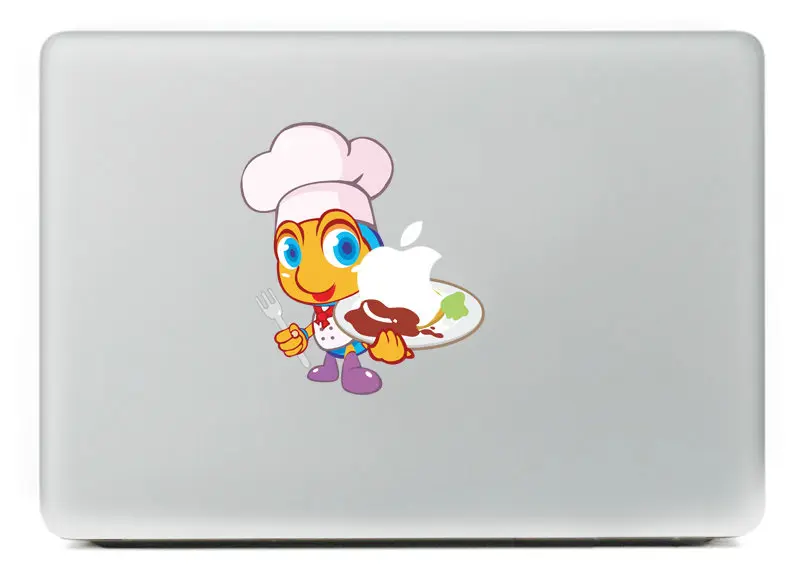 Cute Bee Chef Vinyl Decal Sticker for DIY Macbook Pro / Air 11 13 15 Inch Laptop Case Cover | Компьютеры и офис