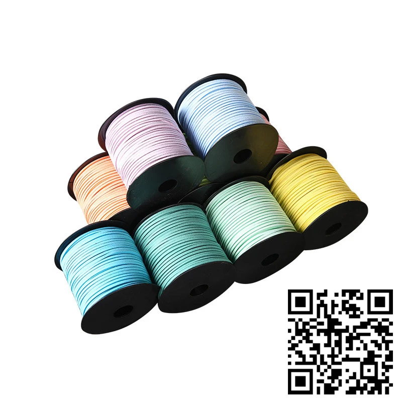 

100Yard/Roll 2.9mm Faux Suede Cord Velvet Rope Leather Cords Lace For Clothes Shoes Jewelry Making DIY Beading Cords Bracelets