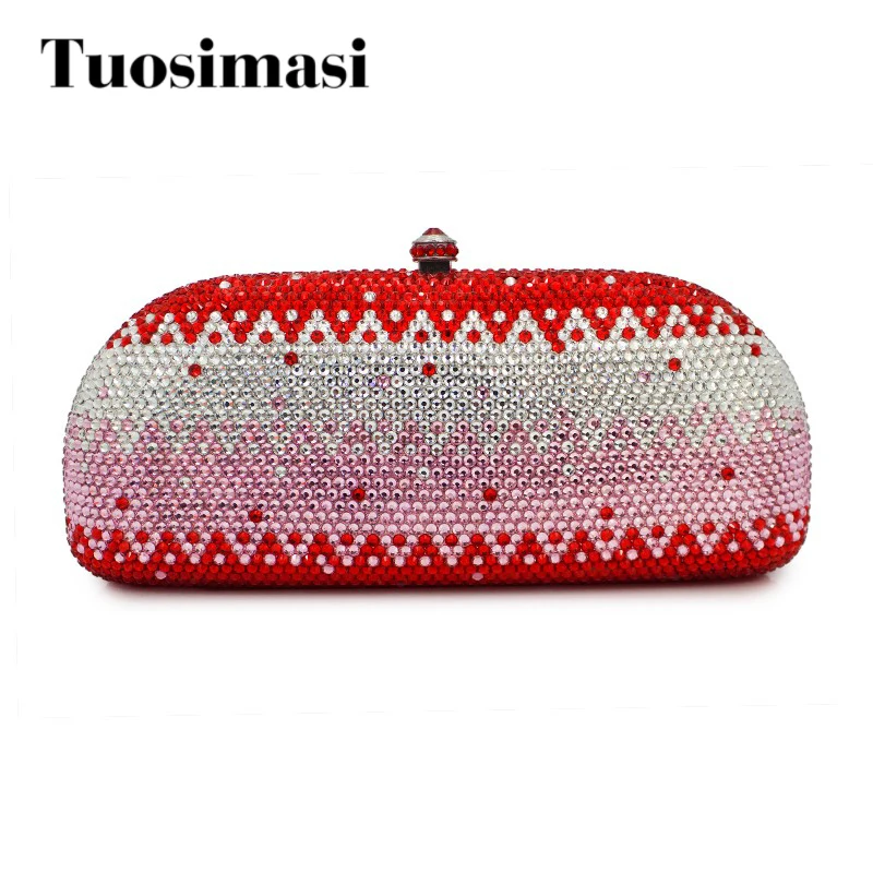 

High quality diamond crystal clutch evening bag ladies handbag bad brand party purse
