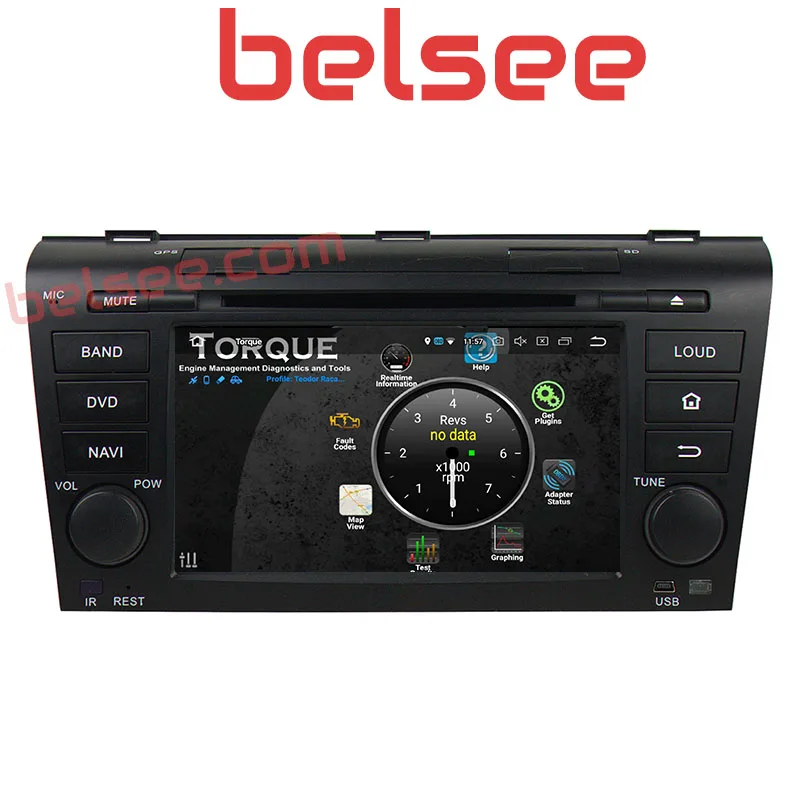 Cheap Belsee Octa Core 4GB Android 8.0 DVD Player Multimedia Radio Car Stereo Navi GPS for Mazda 3 2003 2004 2005 2006 2007 2008 2009 3