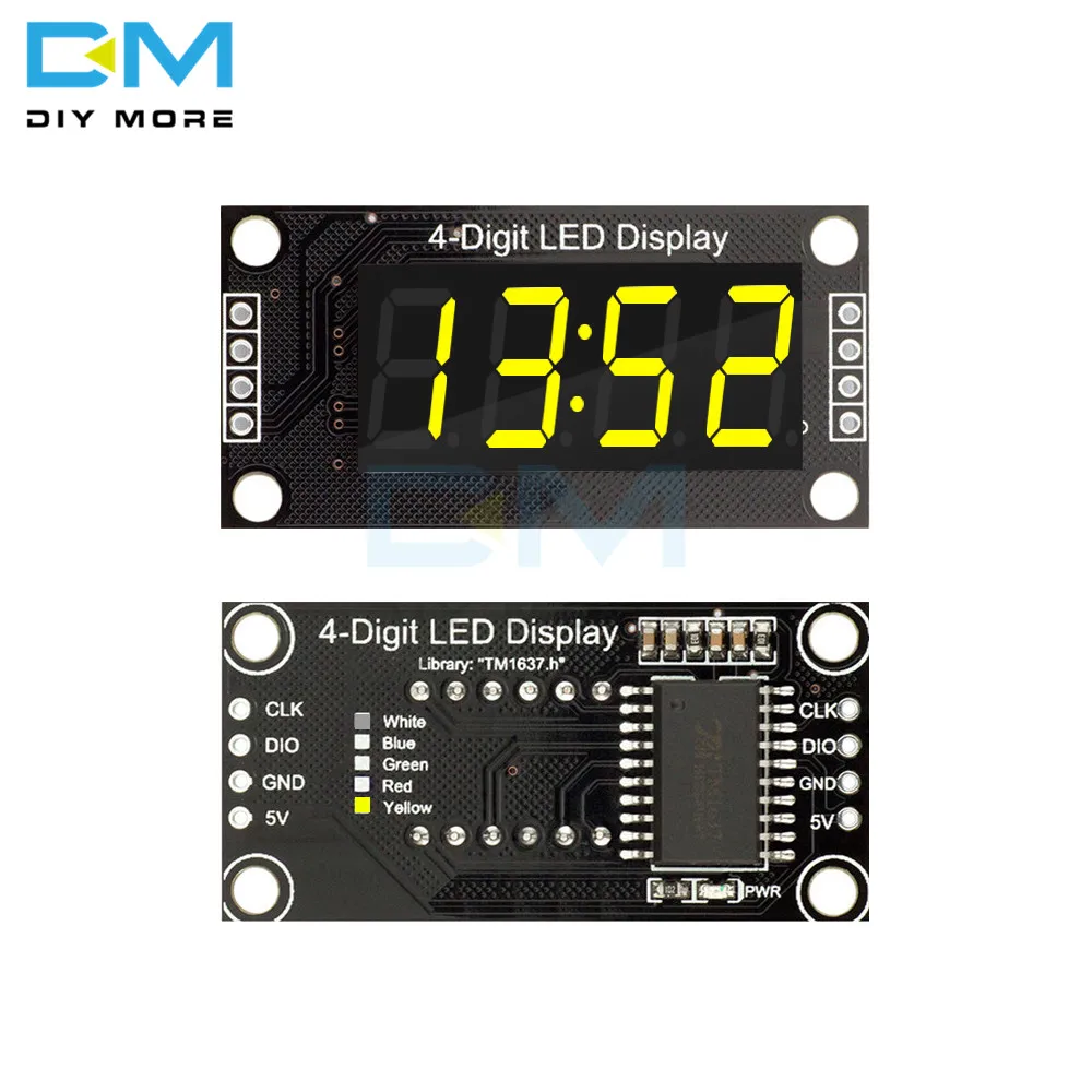 

High Quality 4-digit Digital 7 Segments Display Module Yellow Color LED 0.36" 0.36 Inch Display Tube for Arduino Module Board