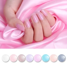 BORN PRETTY желе цвет лак для ногтей 6 мл прозрачный розовый для дизайна ногтей лак для ногтей, маникюр 8 цветов