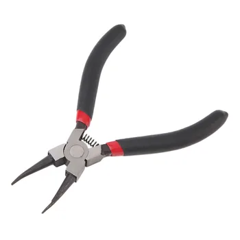 

5" Carbon Steel Forged Tempered Heat Treated Internal Bent Needle Tip Nose Circlip Snap Ring Elastic Plier Cutter Tool Hot Sale