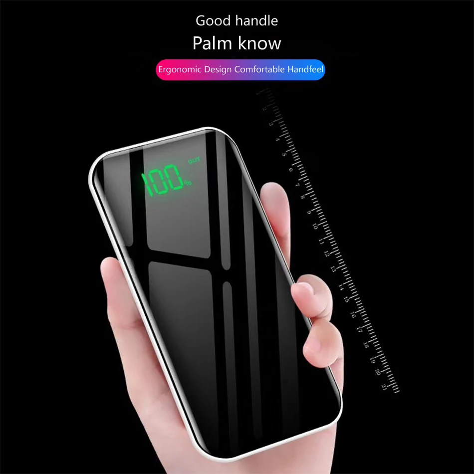 NOHON power Bank 10000 мАч для iPhone, Xiaomi, внешний аккумулятор, портативный внешний аккумулятор, 2.1A Двойной вход, выход, порты, быстрое зарядное устройство