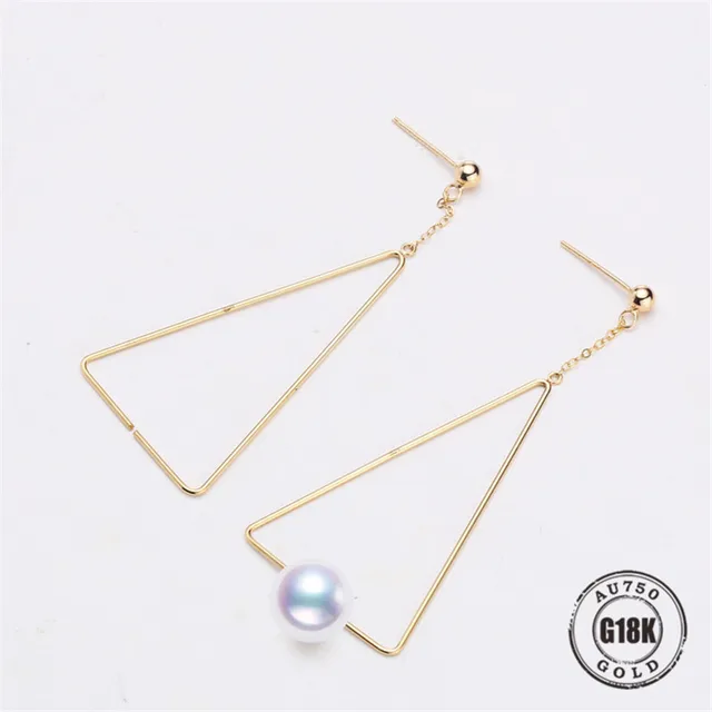 New Design Circle Earrings 18 K Solid Gold Accessorie Earings Women Girls Romantic Jewelry Making Wedding Fine Gift 1