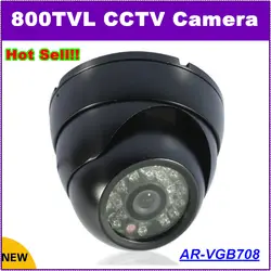 Новый аудио купольная камера 800TVL 1/3 "CCD 24leds день/ночного видения Крытый крытая камера видеонаблюдения
