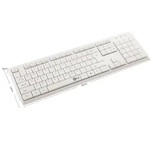 Low Profile Membrane USB Keyboard White Super Slim Chocolate Quiet Key USB Wired Multimedia Keyboard for Office PC Smart TV K100
