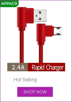 Кабель для быстрой зарядки APPACS 1,2 M 2.4A Micro usb-конвертер Разъем для samsung 90 градусов USB синхронизация данных Android зарядный кабель