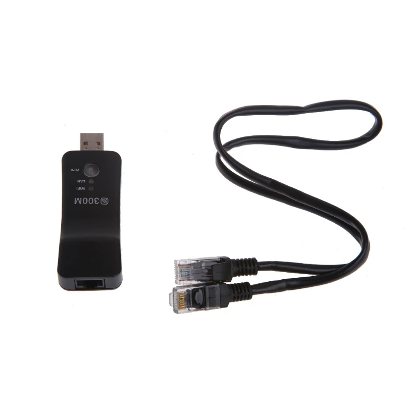 OOTDTY 300 м USB WiFi расширитель диапазона беспроводной Смарт ТВ сетевой адаптер RJ45 репитер WPS