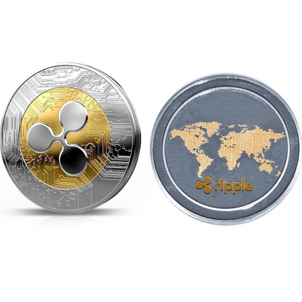 1 шт. гофрированная монета XRP CRYPTO памятная пульсация XRP круглые коллекторы монета подарок