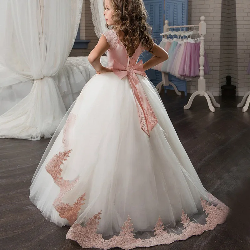 

Summer Kids Dresses For Girls Evening Party Dress Bridesmaid Flower Girls Wedding Dress Children Princess Dress Girls Costume