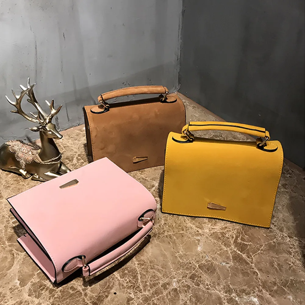 

2019 Women Solid Shoulder Bag luxury handbags women bags designer Messenger Bag Flap Handbag Hasp Bag bolso mujer e