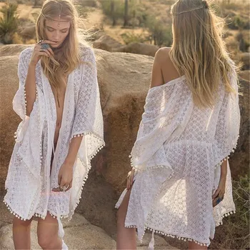 

Beach Dresses Woman 2019 Women's Summer Clothes Cover Tunic Cover-Up Loose Big Yards Outside Female Swimsuit Upper Garment