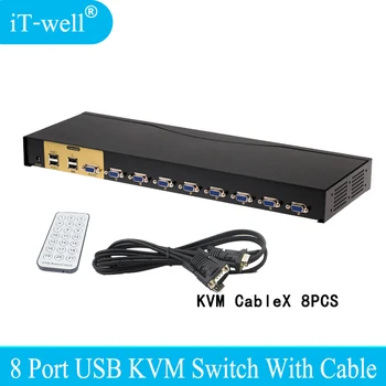 

8 Port SMART USB KVM Switch VGA SVGA Switch Adapter Connect Printer Keyboard Mouse 8 Computer Use 1 Monitor