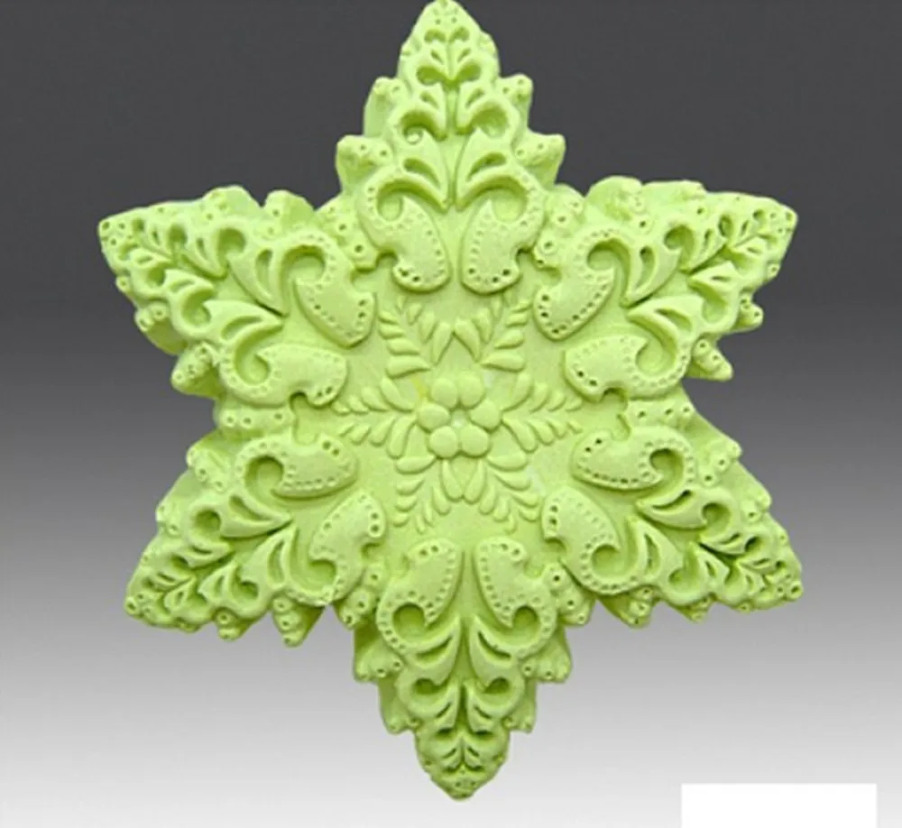 Снежинка силиконовая форма для мыла 3d Ручная работа силиконовая форма «сделай сам» ремесленные формы S345