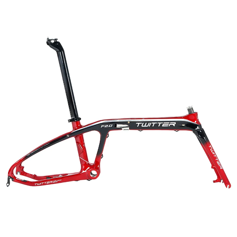 

TWITTER 20 inch 406 Carbon Bicycle Frame Fold Bike Frame Bicycle Parts