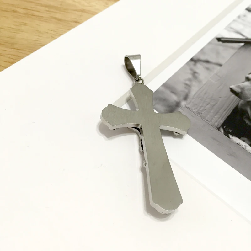 Ожерелье из нержавеющей стали 316L HZP120|316l stainless steel|jesus piececross pendant necklace |