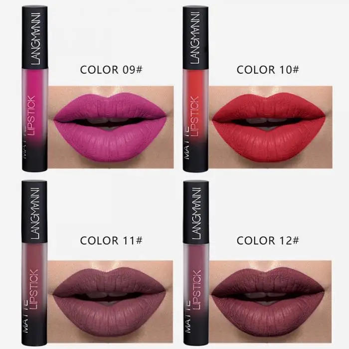 Matte Batom Caneta Líquido Veludo Esmalte Lábio Cosméticos Kg66 Kit 12 Pcs 31 Beleza e saúde