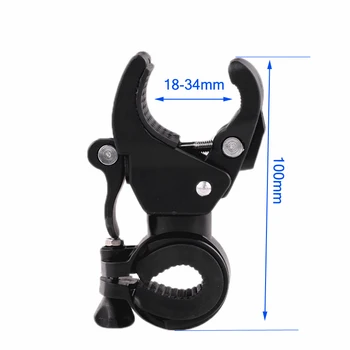

Mountainous Bicycle Universal Lamp Holder Rotary Flashlight U-Shaped Lamp Clamp Fixing Bracket Black