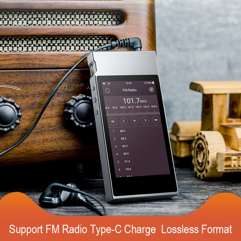  FiiO Metal Case M7 Bluetooth 4.2 aptX-HD LDAC Hi-Res Touch Screen LCD Mini Music MP3 play with FM R