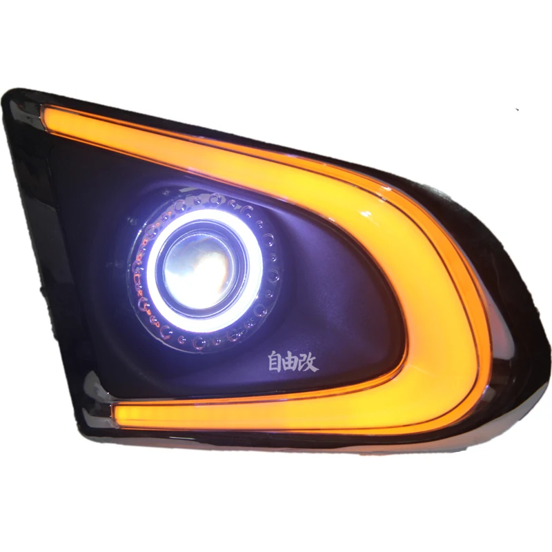  Osmrk LED DRL daytime running light +angel eye +projector lens +fog lamp +yellow turn signal for Ch - 32765100143