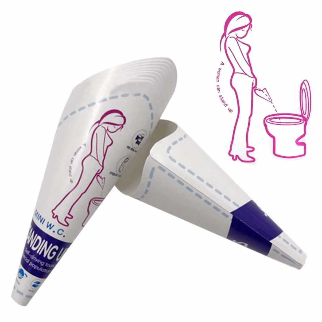 10Pcs/Lot Outdoor Female Paper Urinal Standing Pee Urination Device Mini Toilet For Outdoor Camping Tools Portable Disposable