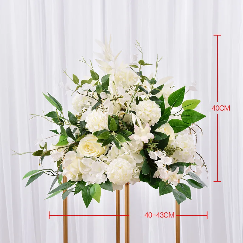 JAROWN, новинка, свадебные украшения, искусственный цветок 40 см, украшение для стола, вечерние цветы для дома - Цвет: white