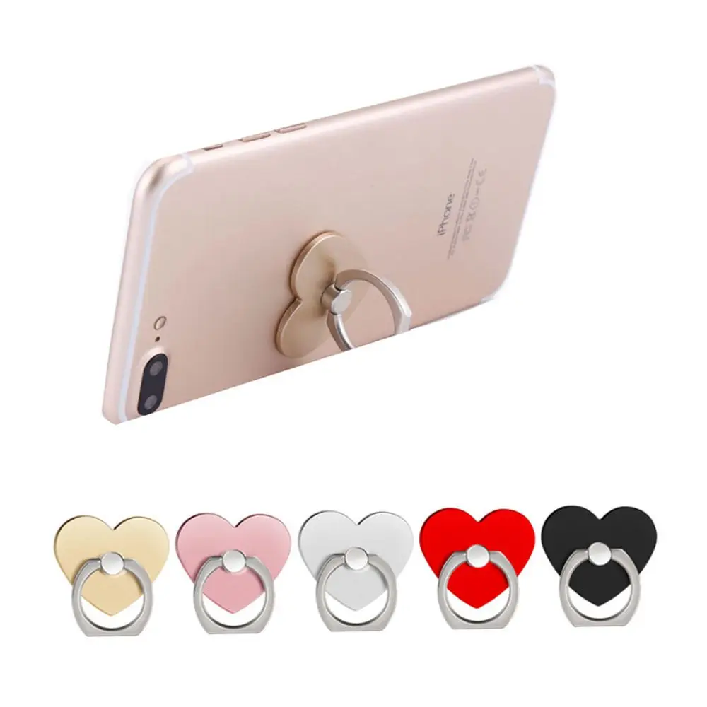 

Leoleo Heart Of Love 360 Rotating Finger Ring Stand Holder Socket For iPhone X XR XS Max 8 7 6 Plus For Samsung S10 S9 S8 Plus