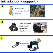 Gopro accessories set Gopro hero 5 waterproof protective case chest mount Monopod for gopro hero 5 tripod for go pro HERO 5