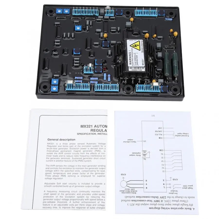 MX321 AVR встроенный низкоскоростной автоматический регулятор напряжения контроллер генератора запчасти