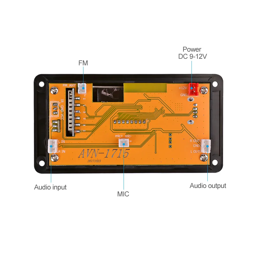 AIYIMA 12 в 4,2 Bluetooth MP3 декодер аудио модуль спектр дисплей без потерь APE декодирование Поддержка приложения эквалайзер FM AUX автомобильные аксессуары