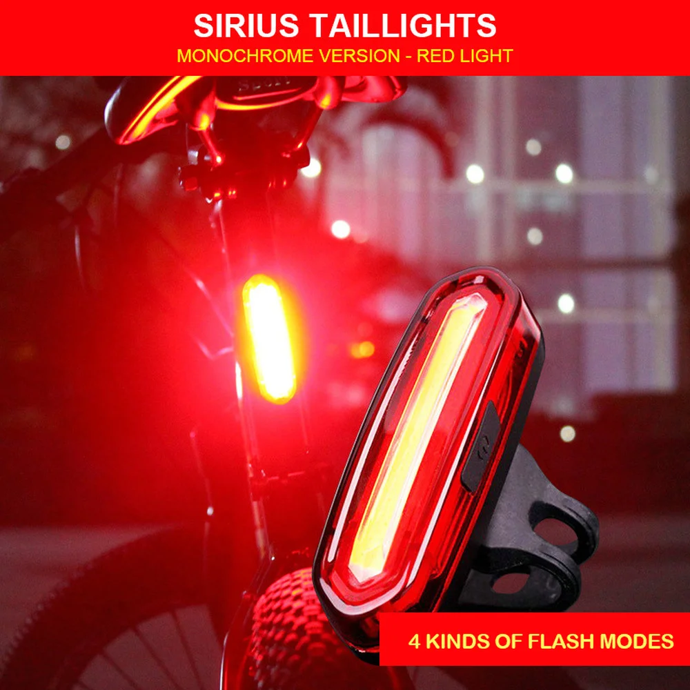 Clearance Bicycle Rear Light Cycling LED Taillight USB Rechargeable Waterproof MTB Road Bike Tail Lights Back Lamp Bicycle Accessories 0