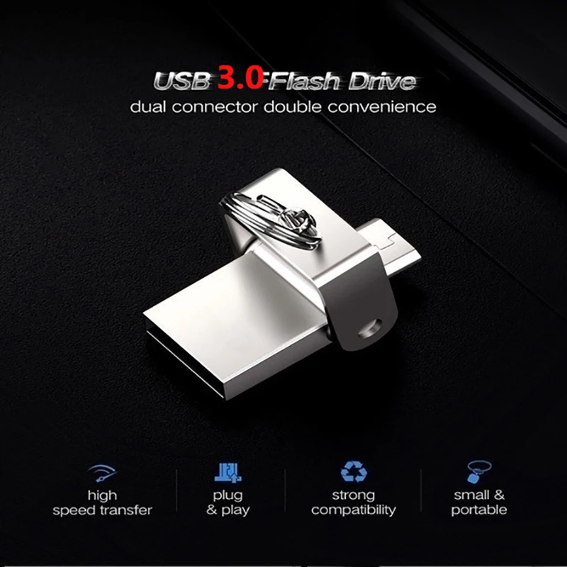 OTG USB флеш-накопитель, флешка для микро телефона, USB 2,0, мини-флешки, 128 ГБ, 32 ГБ, 64 ГБ, флешки, карта памяти