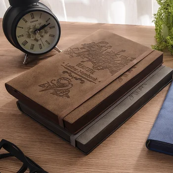 

Rerro Sheepskin Book Planner Business Notebook Meeting Minutes Book Diary Office Stationery A5